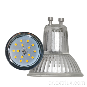 LED Dimmable GU10 5W الأضواء 38 ° الزجاج SMD